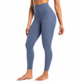 Leggings donna M in tessuto elasticizzato blu ardesia - vita alta per allenamento