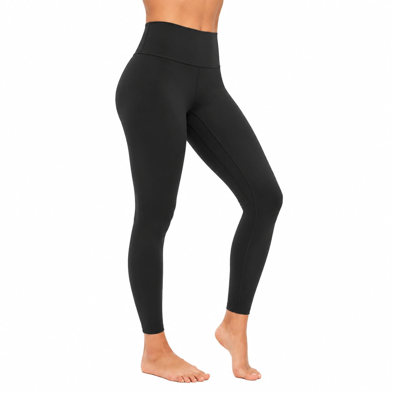 Leggings sportivi donna taglia S neri a vita alta elasticizzati per allenamento